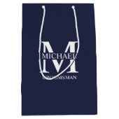 Monogramm und Name der klassischen Personalisierte Mittlere Geschenktüte (Vorderseite)