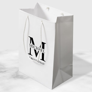 Monogramm und Name der klassischen Personalisierte Mittlere Geschenktüte