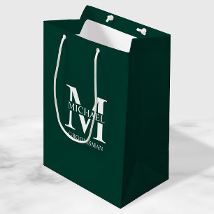 Monogramm und Name der klassischen Personalisierte Mittlere Geschenktüte