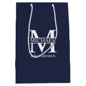 Monogramm und Name der klassischen Personalisierte Mittlere Geschenktüte (Vorderseite)