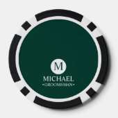 Monogramm und Name der klassischen Personalisierte Pokerchips (Rückseite)