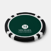 Monogramm und Name der klassischen Personalisierte Pokerchips (Einzeln)