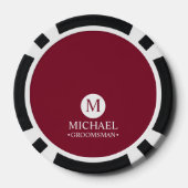 Monogramm und Name der klassischen Personalisierte Pokerchips (Rückseite)