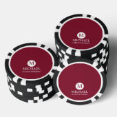 Monogramm und Name der klassischen Personalisierte Pokerchips (Stapel)
