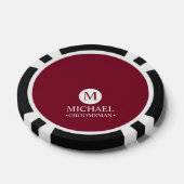 Monogramm und Name der klassischen Personalisierte Pokerchips (Einzeln)