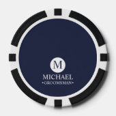 Monogramm und Name der klassischen Personalisierte Pokerchips (Vorderseite)
