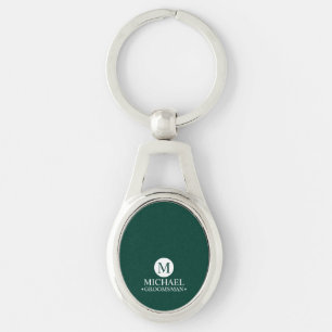 Monogramm und Name der klassischen Personalisierte Schlüsselanhänger