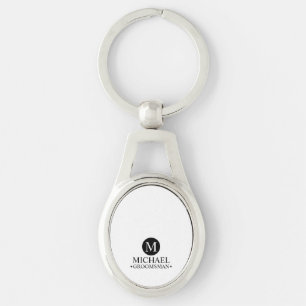 Monogramm und Name der klassischen Personalisierte Schlüsselanhänger
