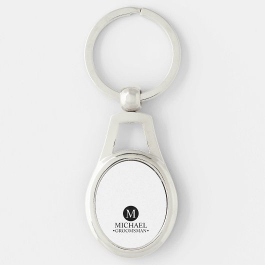 Monogramm und Name der klassischen Personalisierte Schlüsselanhänger (Vorderseite)