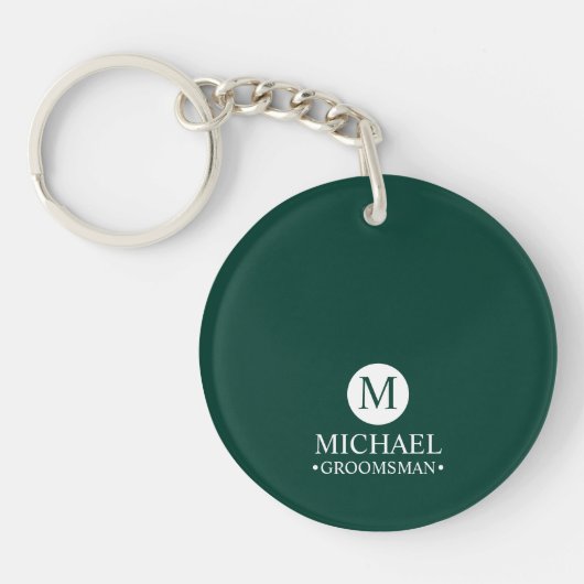 Monogramm und Name der klassischen Personalisierte Schlüsselanhänger (Vorderseite)