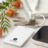 Monogramm und Name der klassischen Personalisierte Schlüsselanhänger (Vorderseite rechts)