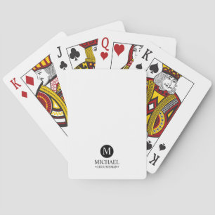 Monogramm und Name der klassischen Personalisierte Spielkarten