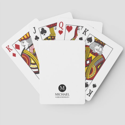 Monogramm und Name der klassischen Personalisierte Spielkarten (Rückseite)