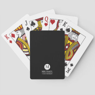 Monogramm und Name der klassischen Personalisierte Spielkarten