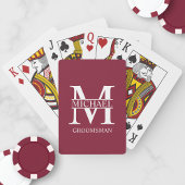 Monogramm und Name der klassischen Personalisierte Spielkarten