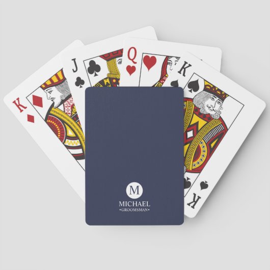 Monogramm und Name der klassischen Personalisierte Spielkarten (Rückseite)