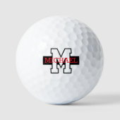 Monogramm und Name der Kontur Golfball (Vorderseite)