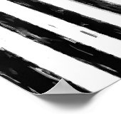 Monogramm und Name der lässigen schwarzen gestrich Poster (Ecke)