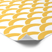 Monogramm und Name der modernen gelben und weißen  Poster (Ecke)