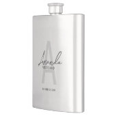 Monogramm und Name der modernen Personalisierten B Flachmann (Links)