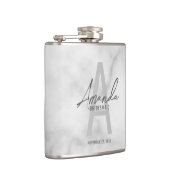 Monogramm und Name der modernen Personalisierten B Flachmann (Rechts)