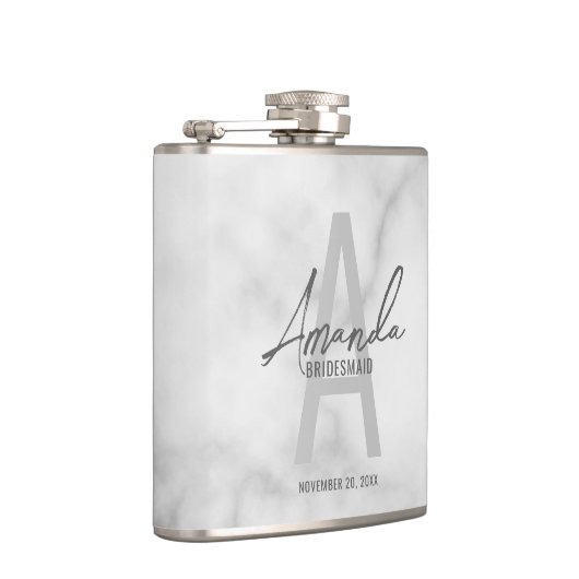 Monogramm und Name der modernen Personalisierten B Flachmann (Rechts)