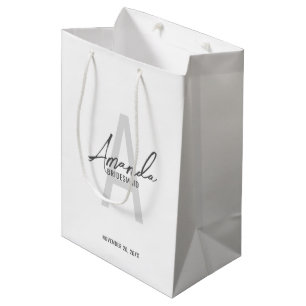 Monogramm und Name der modernen Personalisierten B Mittlere Geschenktüte
