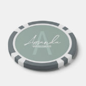 Monogramm und Name der modernen Personalisierten B Pokerchips (Einzeln)