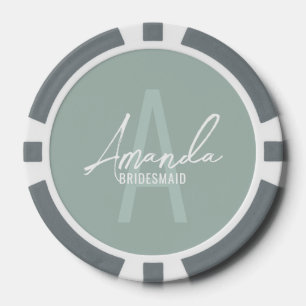 Monogramm und Name der modernen Personalisierten B Pokerchips