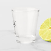 Monogramm und Name der modernen Personalisierten B Schnapsglas (Rechts)