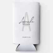 Monogramm und Name der modernen Personalisierten B Selters Dosenkühler (Vorderseite)