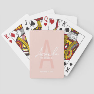 Monogramm und Name der modernen Personalisierten B Spielkarten
