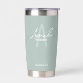 Monogramm und Name der modernen Personalisierten B Thermobecher (Links)