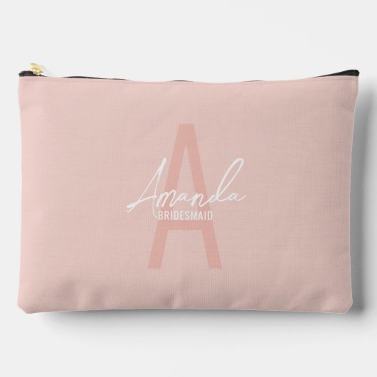 Monogramm und Name der modernen Personalisierten B Zubehörtasche (Vorderseite)