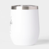 Monogramm und Name der personalisierten Bridesmaid (Rückseite)