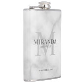 Monogramm und Name der personalisierten Bridesmaid Flachmann (Rechts)