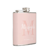 Monogramm und Name der personalisierten Bridesmaid Flachmann (Rechts)