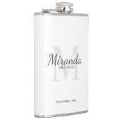 Monogramm und Name der personalisierten Bridesmaid Flachmann (Rechts)