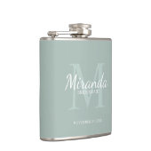 Monogramm und Name der personalisierten Bridesmaid Flachmann (Rechts)