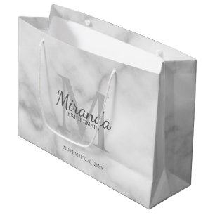 Monogramm und Name der personalisierten Bridesmaid Große Geschenktüte