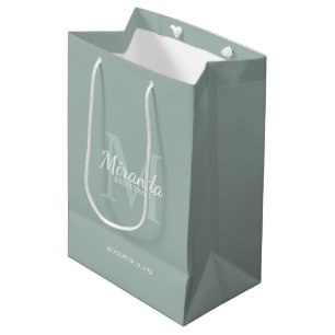 Monogramm und Name der personalisierten Bridesmaid Mittlere Geschenktüte
