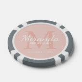 Monogramm und Name der personalisierten Bridesmaid Pokerchips (Einzeln)