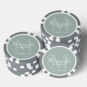 Monogramm und Name der personalisierten Bridesmaid Pokerchips (Stapel)