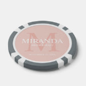 Monogramm und Name der personalisierten Bridesmaid Pokerchips (Einzeln)