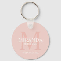 Monogramm und Name der personalisierten Bridesmaid