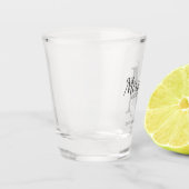 Monogramm und Name der personalisierten Bridesmaid Schnapsglas (Links)
