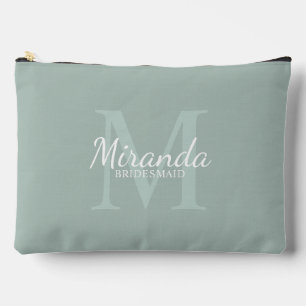 Monogramm und Name der personalisierten Bridesmaid Zubehörtasche