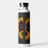 Monogramm und Name der Sonnenblume personalisiert Trinkflasche (Rechts)