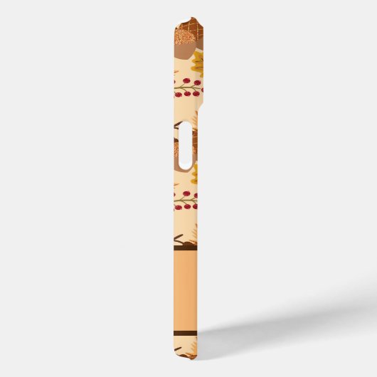 Monogramm und Name des Herbstfallen-Blätter - Case-Mate iPhone Hülle (Rückseite / Rechts)