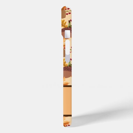 Monogramm und Name des Herbstfallen-Blätter - Case-Mate iPhone Hülle (Rückseite / Links)